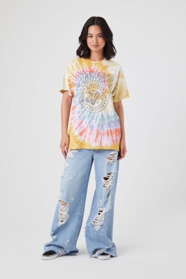 Ramones Graphic Tie-Dye T-Shirt (1) OVERSIZED T-SHIRTS