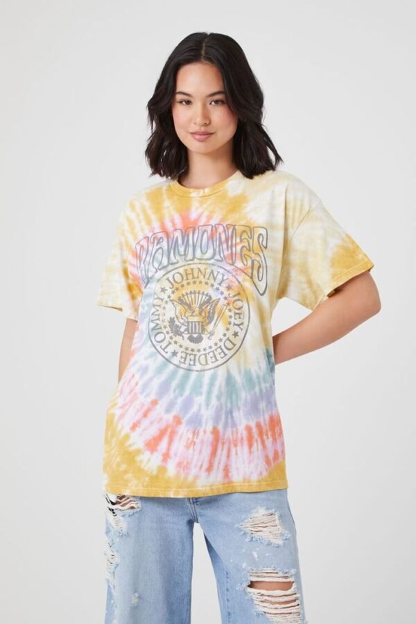 Ramones Graphic Tie-Dye Tee oversized tshirts