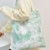 Tie Dye Shopper Bag tote bag with zipper